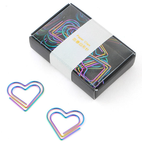 Rainbow Heart Paperclips