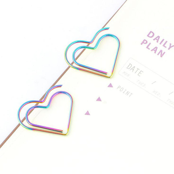 Rainbow Heart Paperclips