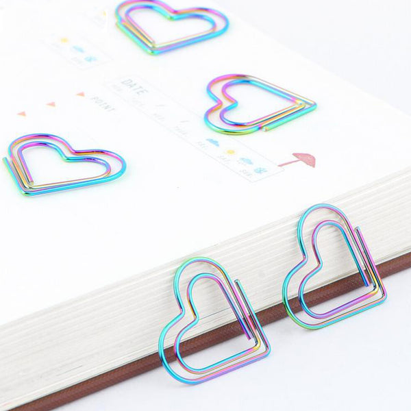 Rainbow Heart Paperclips