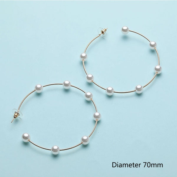 Pearl Hoop Earrings