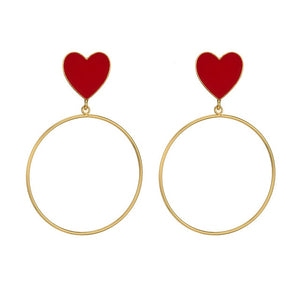 Heart Hoop Earrings